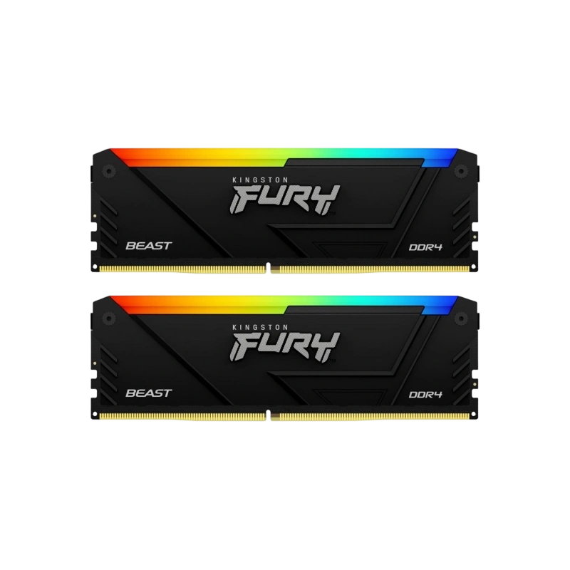 Оперативная память 16 Gb 3200 MHz Kingston FURY Beast RGB XMP Black (KF432C16BB2AK2/16)