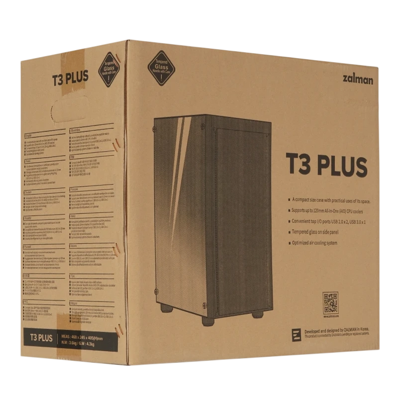 Компьютерный корпус Zalman T3 PLUS документация, набор крепежа