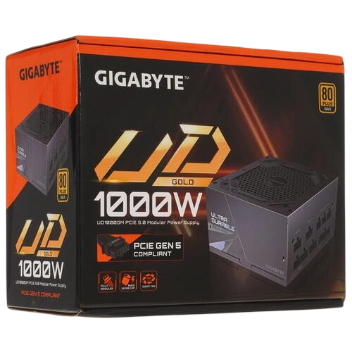 Блок питания Gigabyte 1000W (GP-UD1000GM PG5 v2) 16 Pin (PCIe 5.0 Connector Cable Details) документация, комплект кабелей