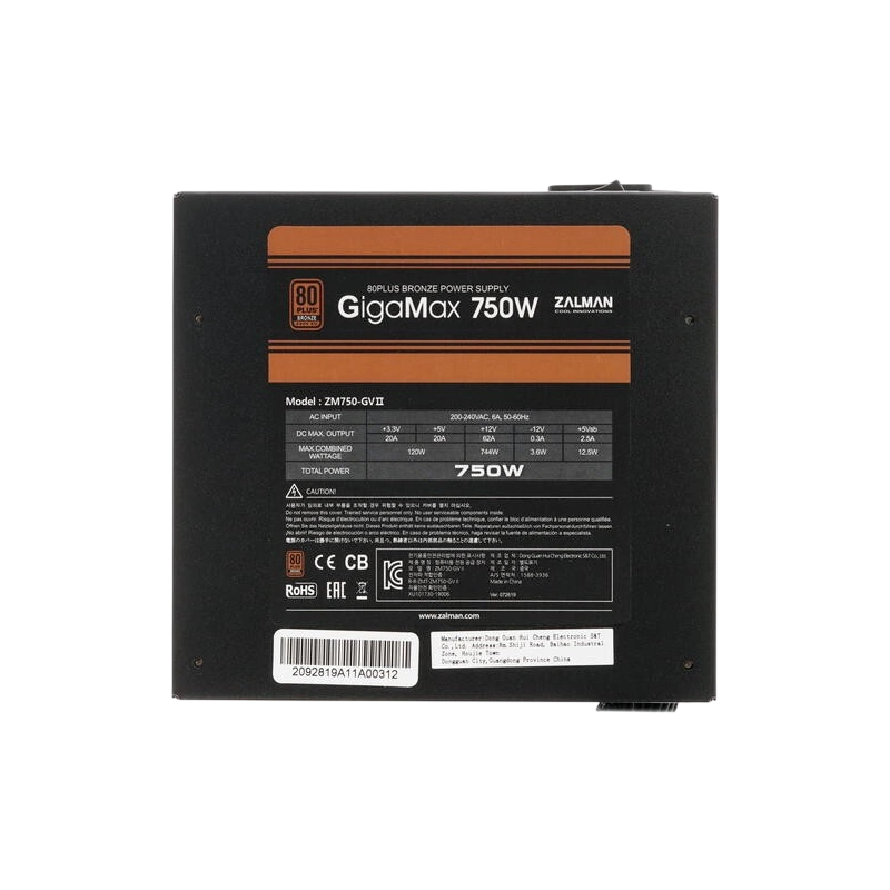 Блок питания Zalman 750W GIGAMAX (GVII) (ZM750-GVII)