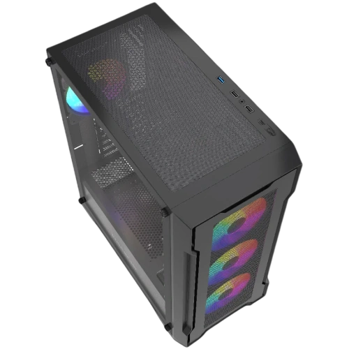 Компьютерный корпус Powercase Mistral X4B FRGB TG Black (CMXB-L4)