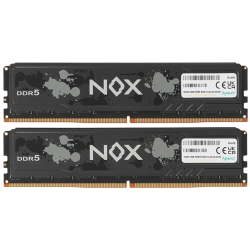 Оперативная память 32 Gb 5200 MHz Apacer NOX (AH5U32G52C522MBAA-2)