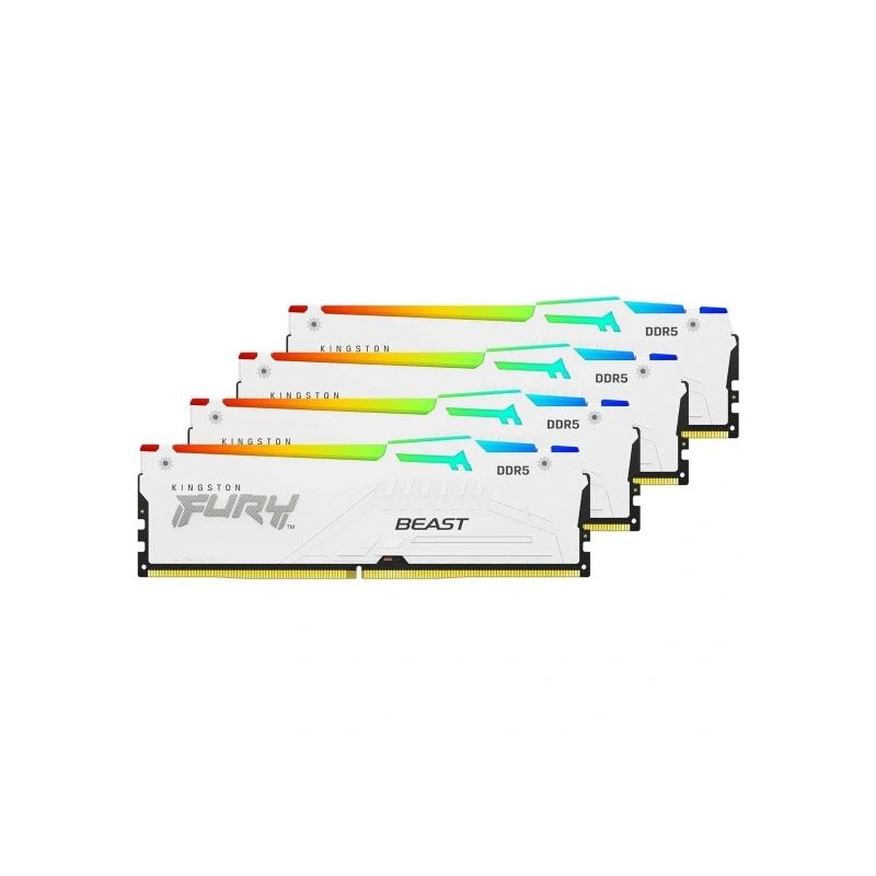 Оперативная память 64 Gb 6000 MHz Kingston FURY Beast RGB White (KF560C40BWAK4-64)