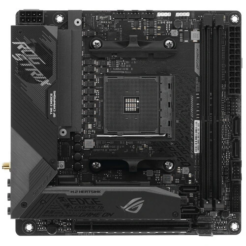 Материнская плата ASUS ROG STRIX X570-I GAMING 4 x кабель SATA, антенна Wi-Fi, диск с ПО, документация, задняя планка, удлинитель для ARGB