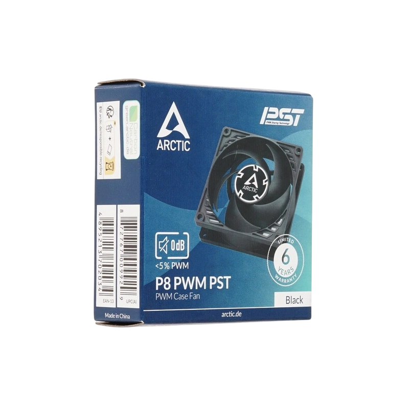 Вентилятор для корпуса Arctic Cooling ARCTIC P8 PWM PST Black/Black ACFAN00150A