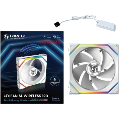 Вентилятор для корпуса Lian Li UNI FAN SL WIRELESS 120 Reverse Blade ARGB White 12RSL1W1W (G99.12RSL1W1W.R0) документация