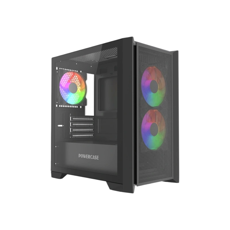 Компьютерный корпус Powercase ALISIO Micro Z3B ARGB V2 ARGB Black (CAMZB-A3-V2)