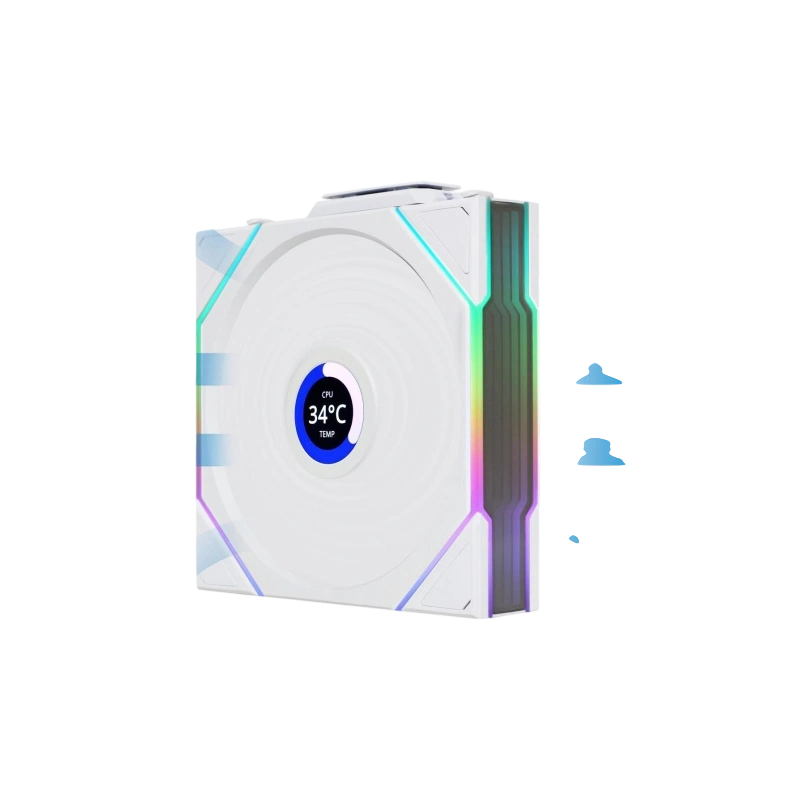 Вентилятор для корпуса Lian Li UNI FAN TL WIRELESS LCD 120 12TLLCD1W1W ARGB White (G99.12TLLCD1W1W.R0)