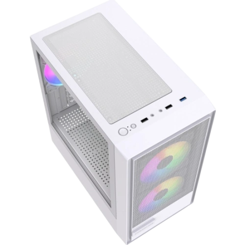 Компьютерный корпус Powercase Mistral SM02 TG ARGB White (CMMSM02W-A3)