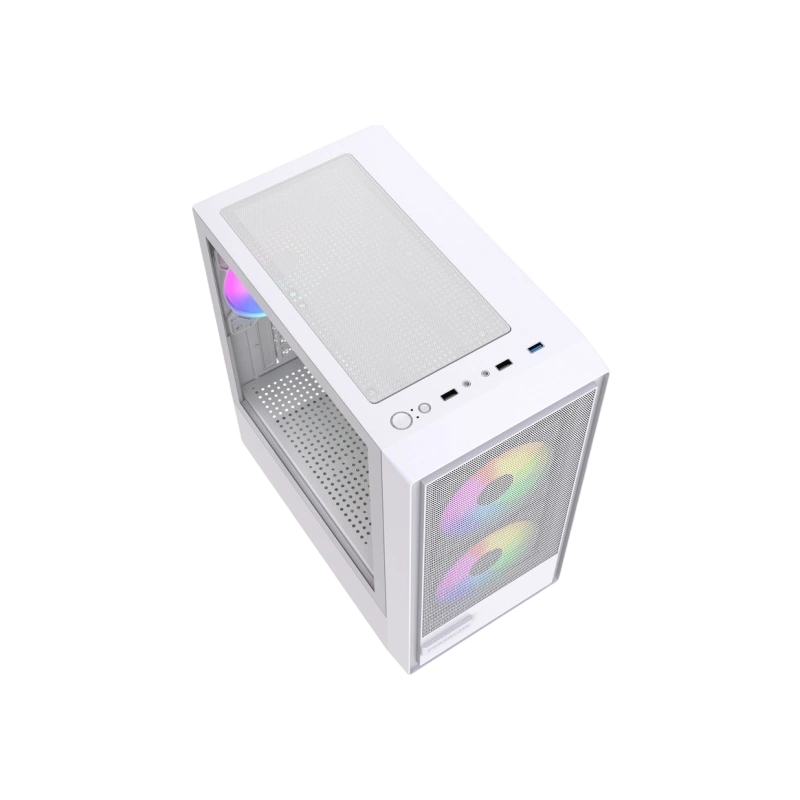 Компьютерный корпус Powercase Mistral SM02 TG ARGB White (CMMSM02W-A3)