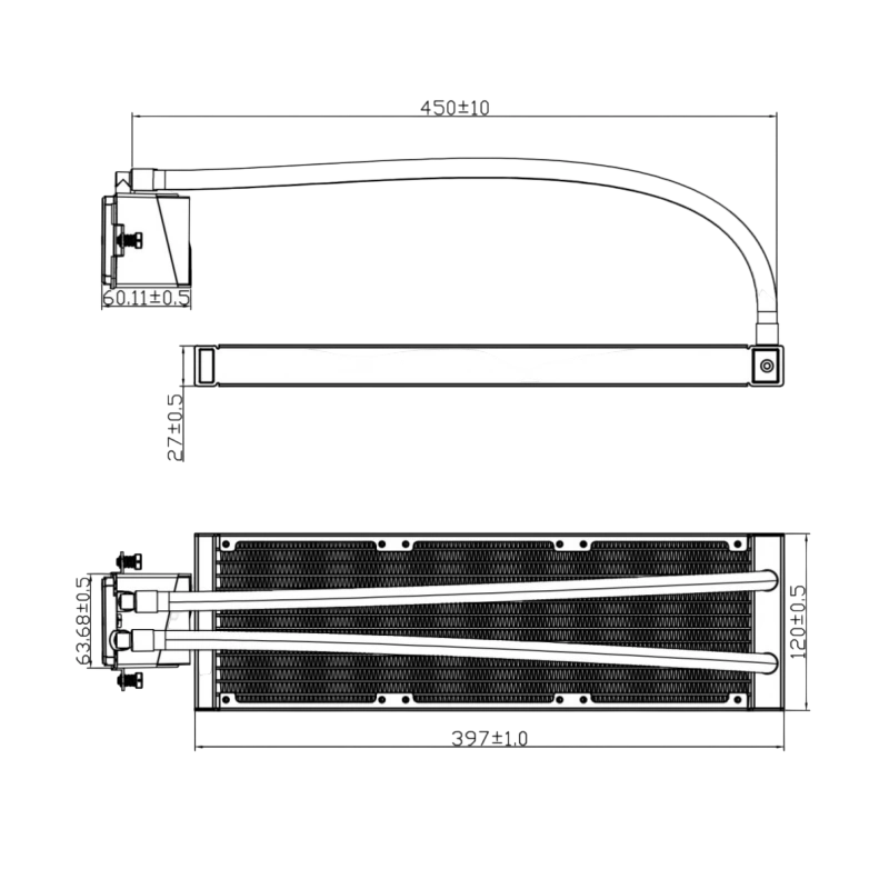 Система жидкостного охлаждения для процессора Thermalright Frozen Infinity 360 ARGB White (TRFI360AW)