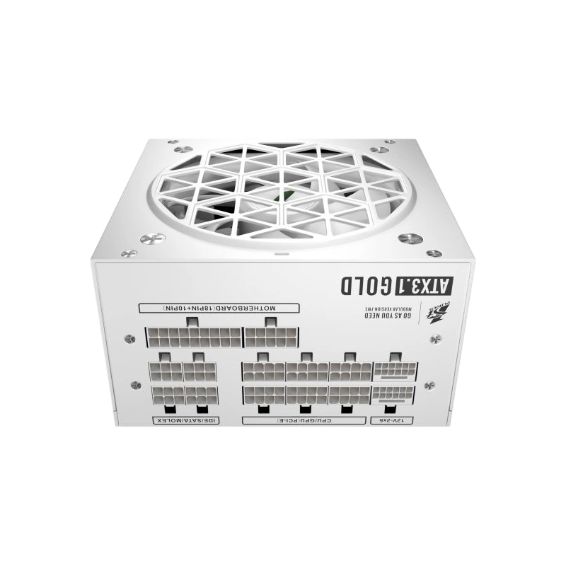 Блок питания 1STPLAYER 750W NGDP GOLD White (HA-750BA4-WH) 16 Pin (PCIe 5.0 Connector Cable Details) документация, кабельные стяжки, комплект кабелей, комплект крепежа