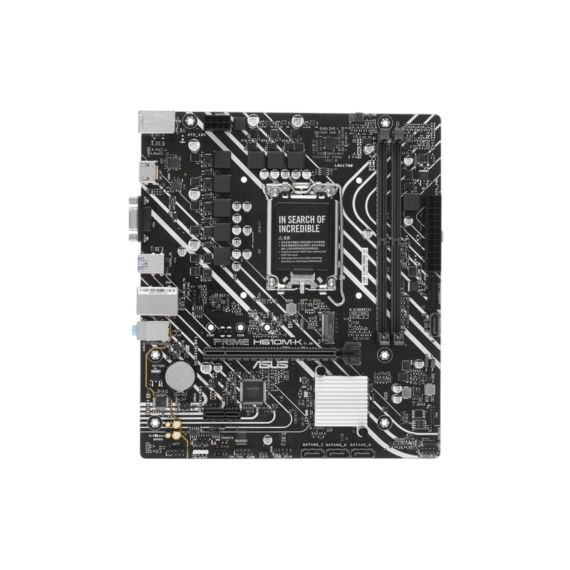 Материнская плата ASUS PRIME H610M-K (90MB1GA0-M0EAY0) 2 x кабель SATA, документация, задняя планка
