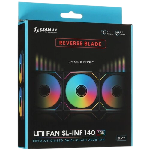 Вентилятор для корпуса Lian Li UNI FAN SL-INF 140 Reverse ARGB Black (G99.14RSLIN1B.R0)