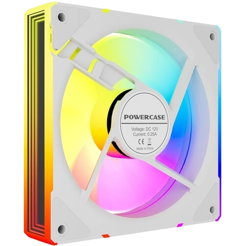 Вентилятор для корпуса Powercase (M61-12W ARGB) White