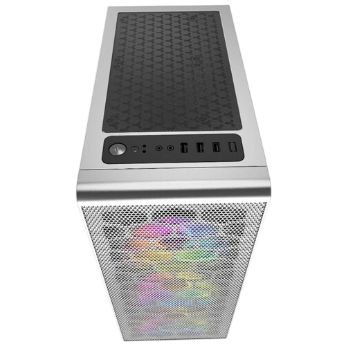 Компьютерный корпус Powercase Mistral MESH Z4С TG LED White (CMIZ4CW-L4)