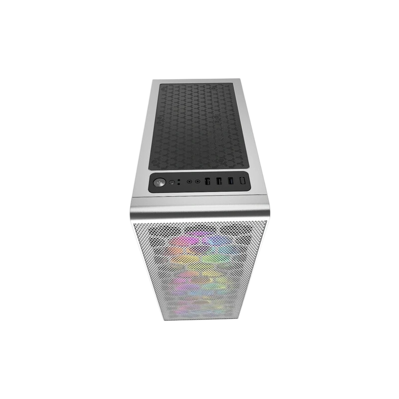 Компьютерный корпус Powercase Mistral MESH Z4С TG LED White (CMIZ4CW-L4)