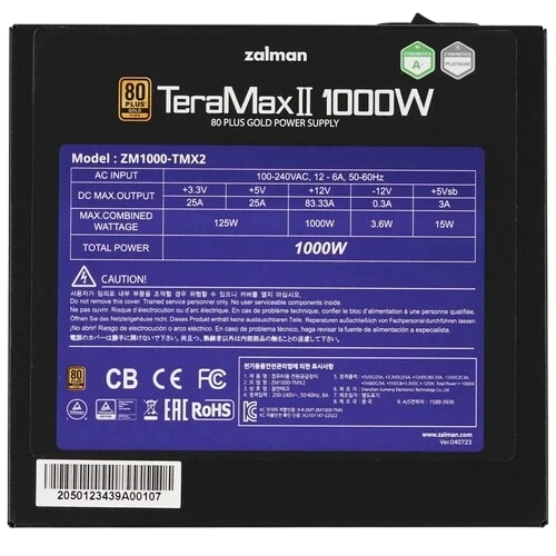 Блок питания Zalman 1000W TeraMax2 (ZM1000-TMX2) 16 Pin (PCIe 5.0 Connector Cable Details)