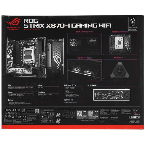 Материнская плата ASUS ROG STRIX X870-I GAMING WIFI (90MB1IW0-M0EAY0)