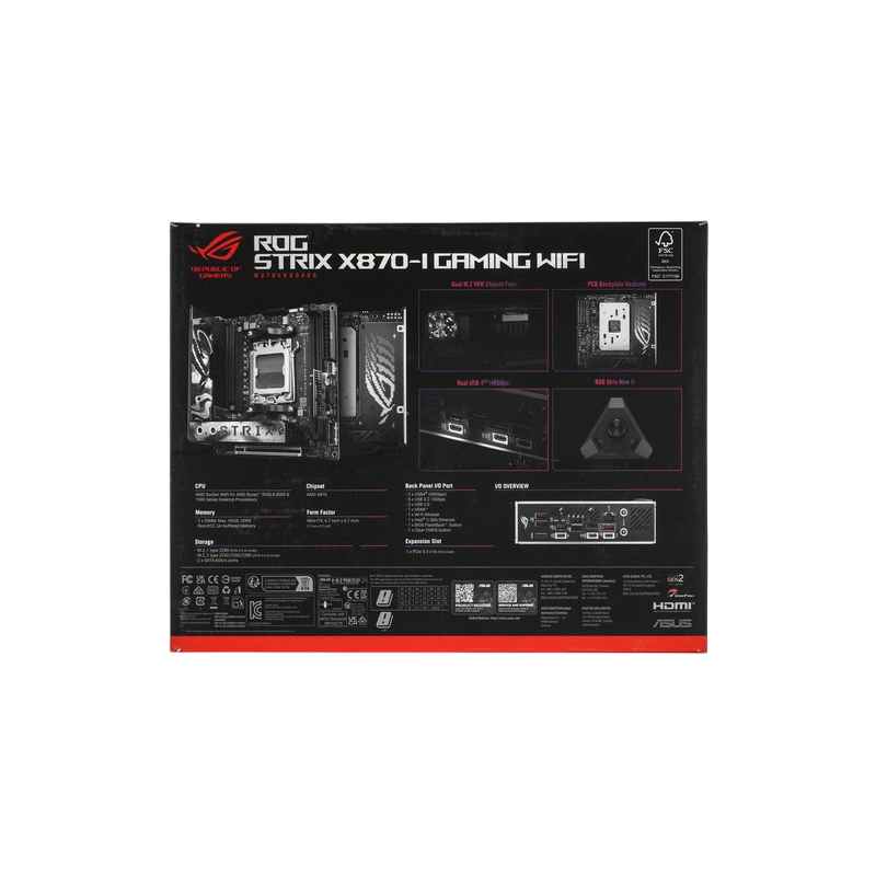 Материнская плата ASUS ROG STRIX X870-I GAMING WIFI (90MB1IW0-M0EAY0)