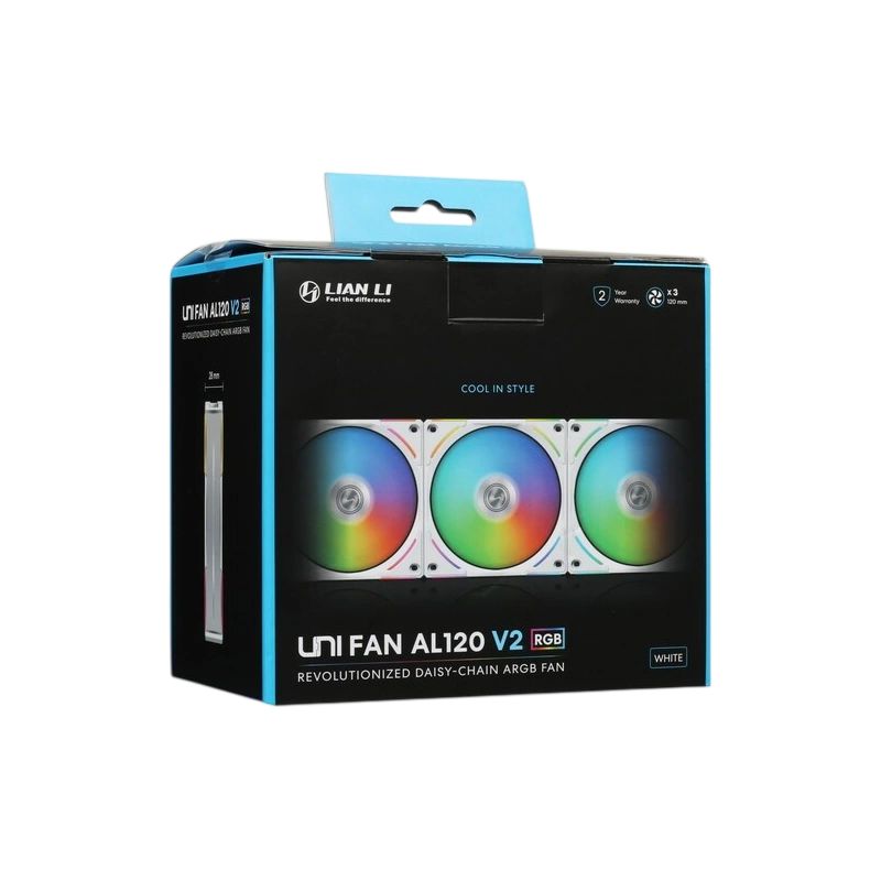 Комплект вентиляторов для корпуса Lian Li UNI FAN AL120 V2 ARGB White (G99.12ALV23W.R0) крепежа, удлинительный кабель