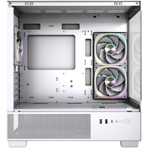 Компьютерный корпус Powercase Vision Micro S4W TG ARGB White (CVMMSHW-A3)