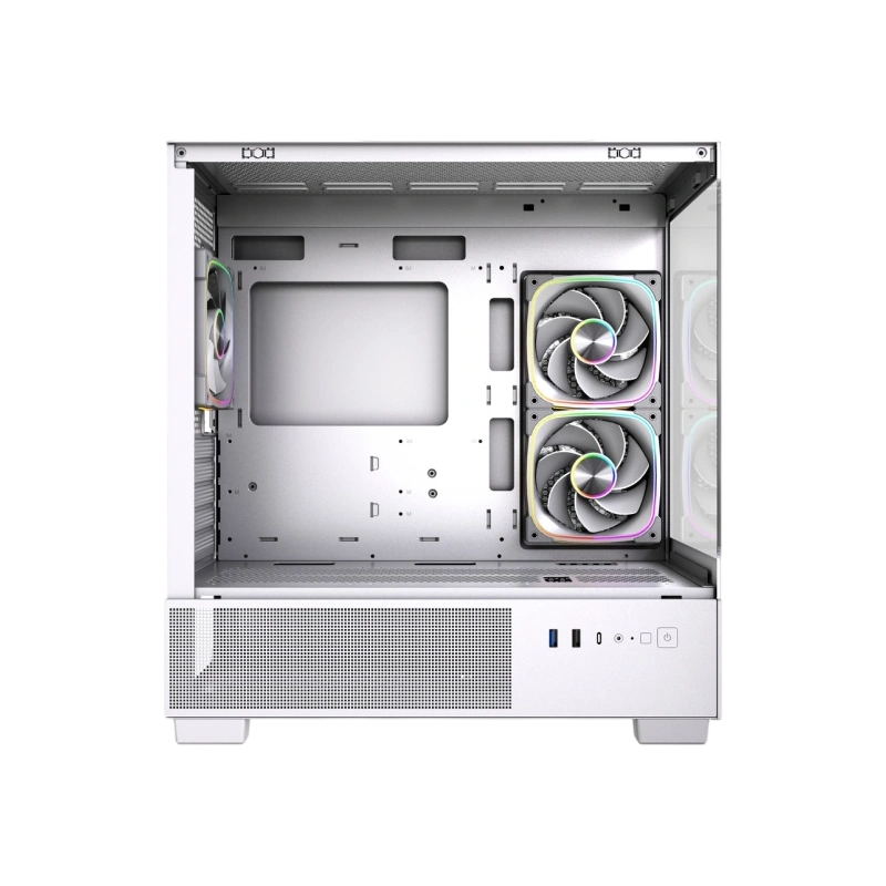 Компьютерный корпус Powercase Vision Micro S4W TG ARGB White (CVMMSHW-A3)