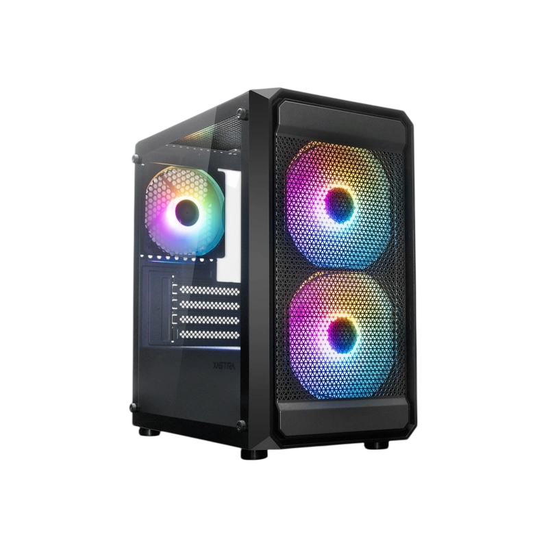 Компьютерный корпус XASTRA A303M TG 3FRGB Black (A303M-2FC14F-1FC12F)