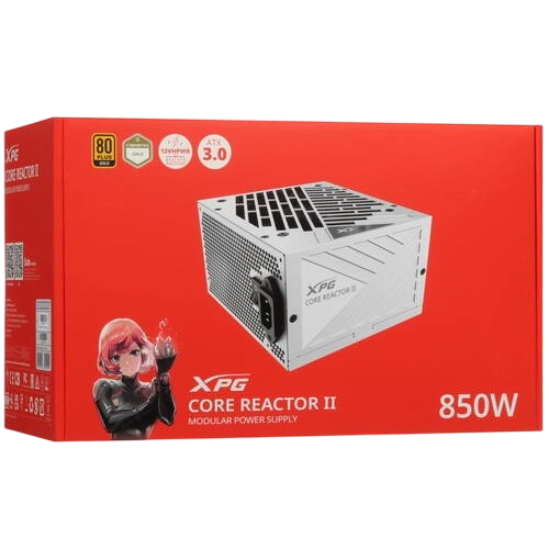 Блок питания ADATA XPG 850W CORE REACTOR II White (COREREACTORII850G-WHCEU) 16 Pin (PCIe 5.0 Connector Cable Details)