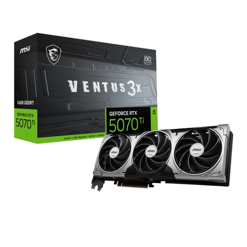 Видеокарта MSI (G507T-16V3C) GeForce RTX 5070 Ti 16G VENTUS 3X OC