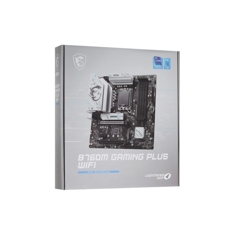 Материнская плата MSI B760M GAMING PLUS WIFI антенна Wi-Fi, документация, задняя планка, кабель SATA, крепеж для разъема M.2