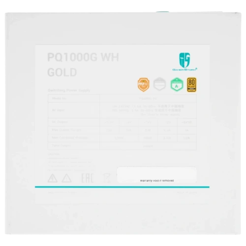 Блок питания Deepcool 1000W GAMERSTORM PQ1000G WH 16 Pin (PCIe 5.0 Connector Cable Details) документация, кабельные стяжки, комплект кабелей