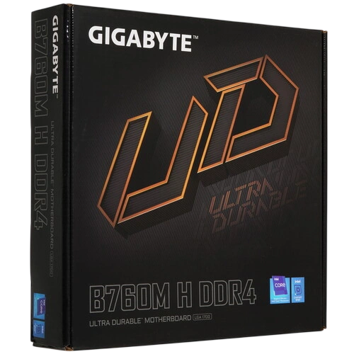 Материнская плата Gigabyte B760M H DDR4 2 x кабель SATA, документация, задняя планка