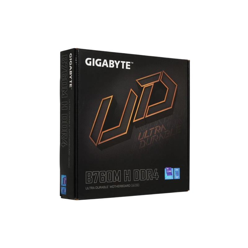 Материнская плата Gigabyte B760M H DDR4 2 x кабель SATA, документация, задняя планка
