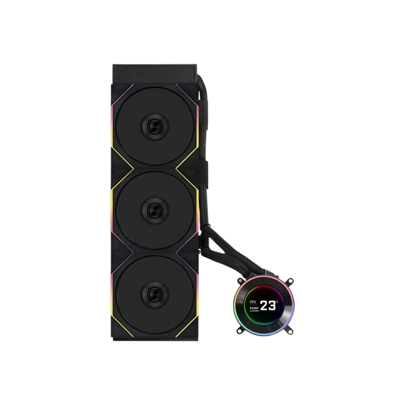 Система жидкостного охлаждения для процессора Lian Li HydroShift II LCD-C 360TL GHS2LCD36TB ARGB Black (G89.GHS2LCD36TB.R0)
