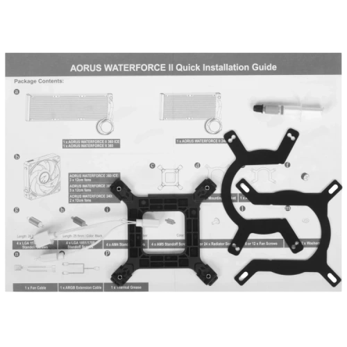 Система жидкостного охлаждения для процессора Gigabyte AORUS WATERFORCE II 360I White