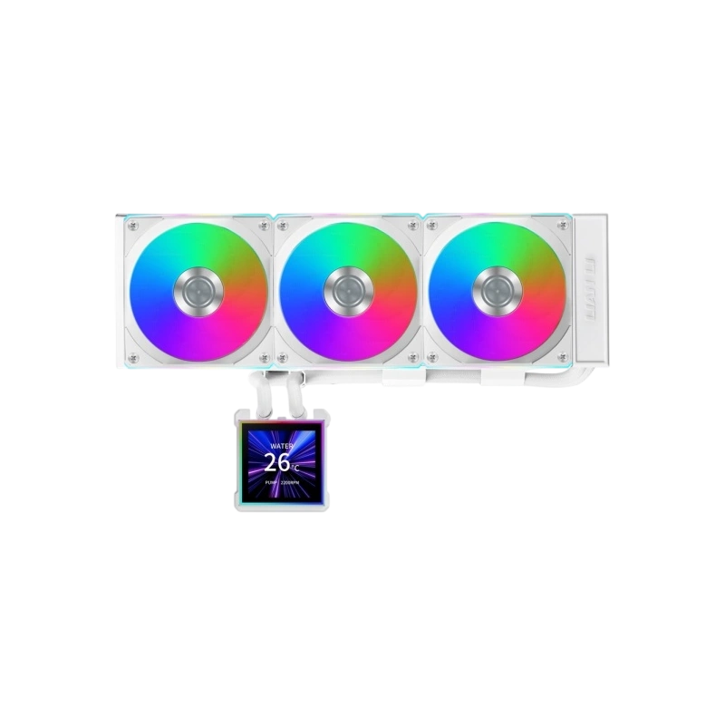 Система жидкостного охлаждения для процессора Lian Li HydroShift II LCD-S 360CL LCD ARGB White (GHS2LCDS36CW) (G89.GHS2LCDS36CW.R0)