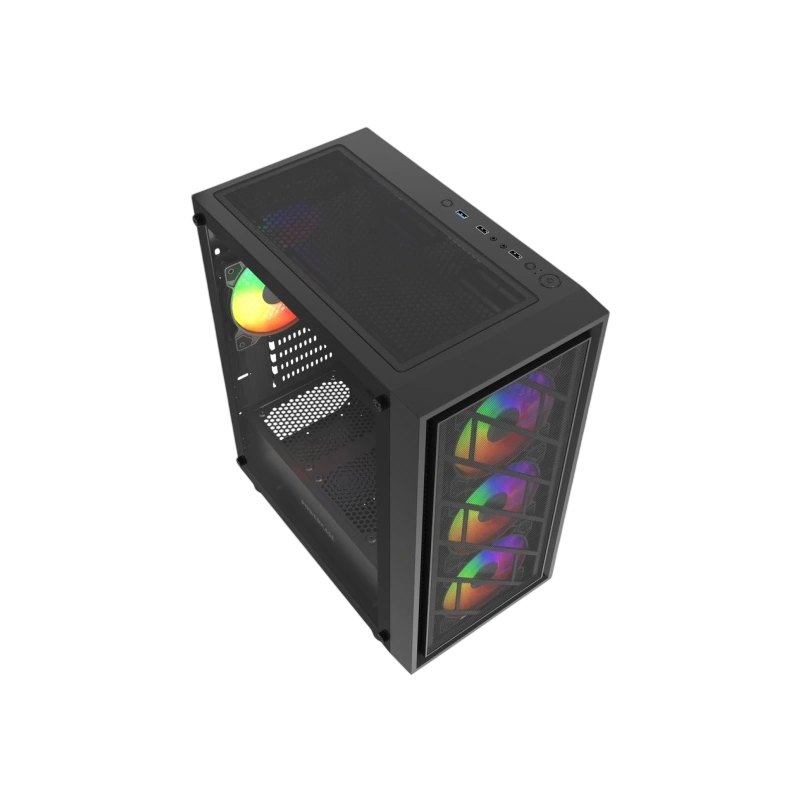 Компьютерный корпус Powercase Mistral Micro EM16 FRGB Black (CMMEM16B-L4)