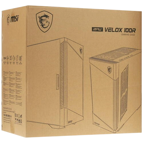 Компьютерный корпус MSI MPG VELOX 100R ARGB TG (306-7G18R25-809) документация