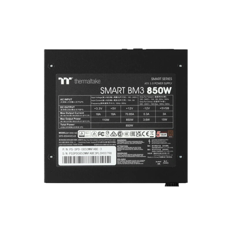 Блок питания Thermaltake 850W Smart BM3 0550 (PS-SPD-0850MNFABE-3) 16 Pin (PCIe 5.0 Connector Cable Details)