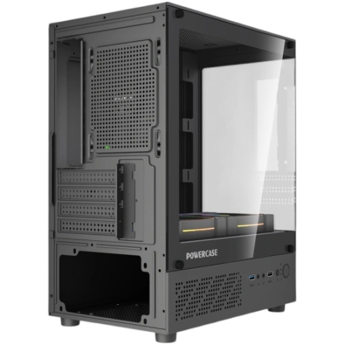 Компьютерный корпус Powercase Vision Micro M1 TG ARGB Black (CVMM1B-A3)