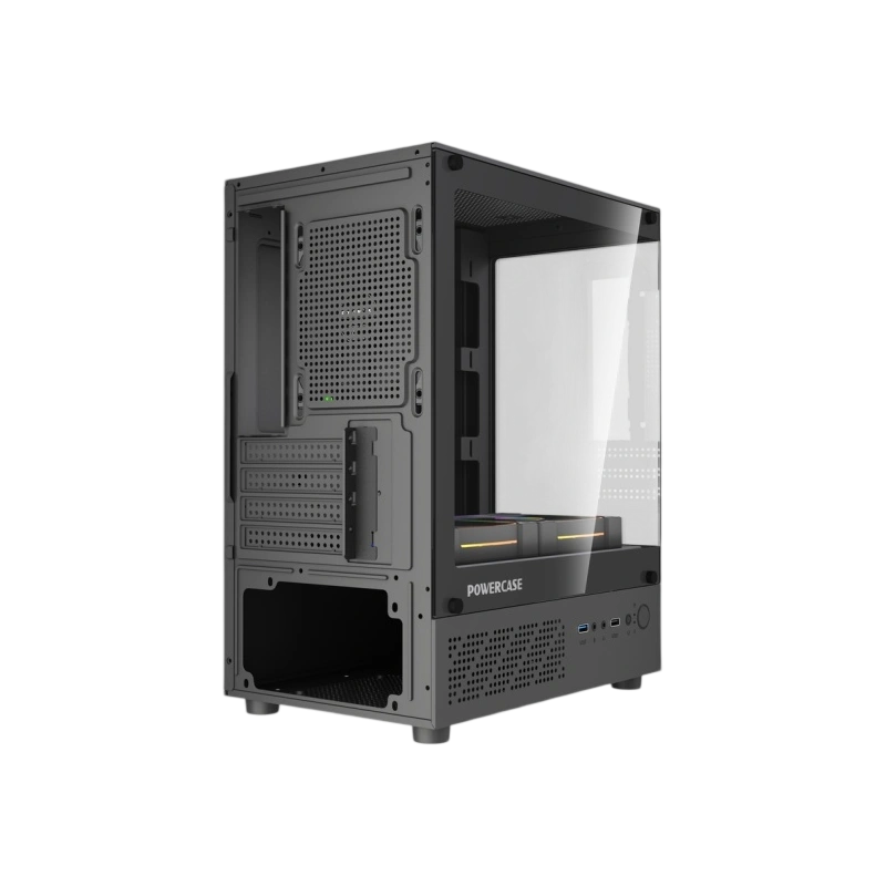 Компьютерный корпус Powercase Vision Micro M1 TG ARGB Black (CVMM1B-A3)