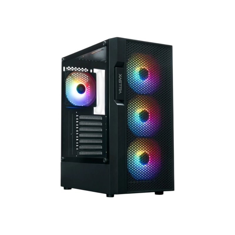 Компьютерный корпус XASTRA A302 4FRGB Black (A302-BK-FC120FRGB-4F-GL)