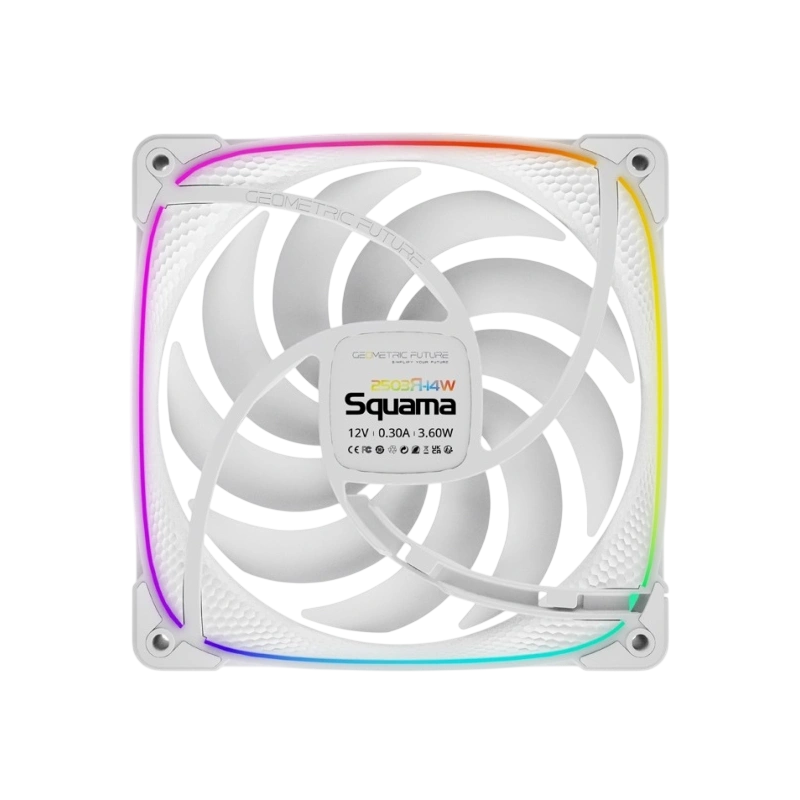 Комплект вентиляторов для корпуса Geometric Future Squama 2503RW-14 Reverse ARGB White (1F2503R314100) крепежа