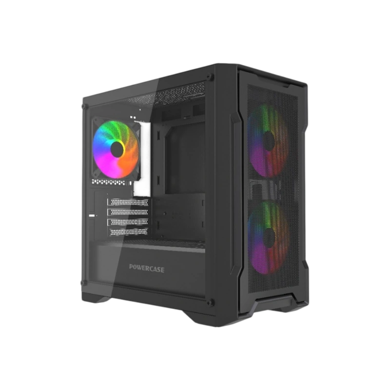 Компьютерный корпус Powercase Mistral Micro X3B ARGB Black (CMMXB-A3)