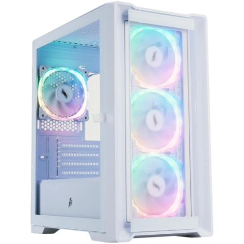 Компьютерный корпус 1STPLAYER TRILOBITE T4-G GLASS ARGB White (T4-G-WH-4FS7-W)