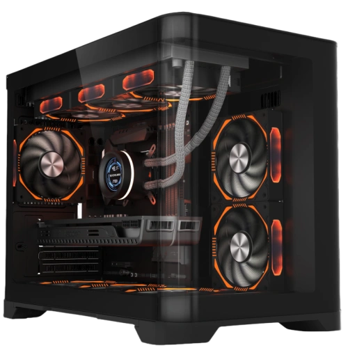 Компьютерный корпус 1STPLAYER UVIEW UV6 Black (UV6-BK)