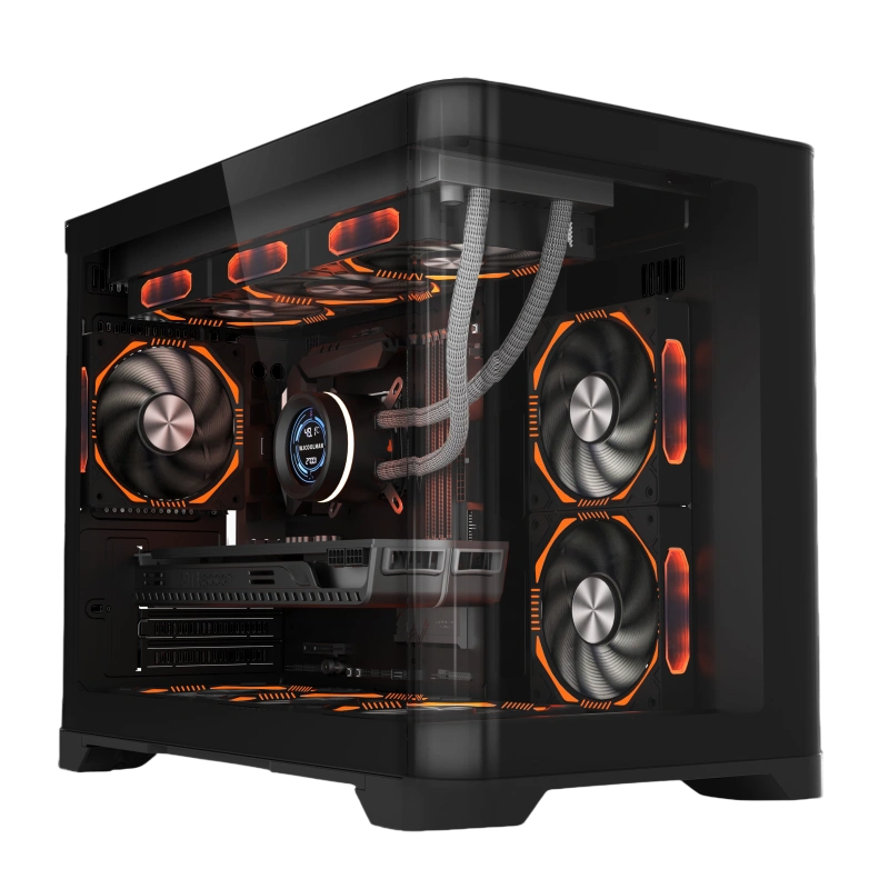 Компьютерный корпус 1STPLAYER UVIEW UV6 Black (UV6-BK)