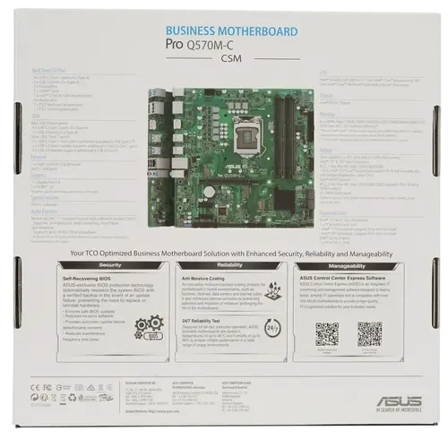 Материнская плата ASUS PRO Q570M-C/CSM (90MB1700-M0EAYC)