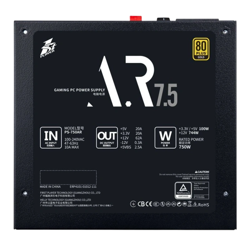 Блок питания 1STPLAYER 750W AR Black (PS-750AR)